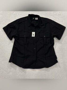 The Force Sentry Plus Black Short Sleeve Button+Zip Uniform Shirt Men’s Size XL
